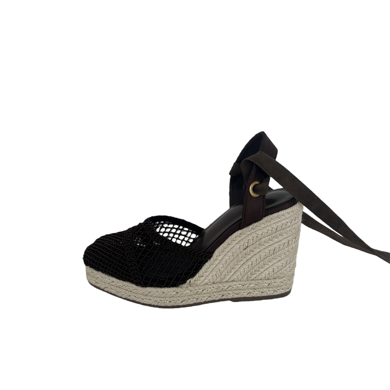 Sandal Strappy Heeled - Sandales d'été pour femmes, marron, à