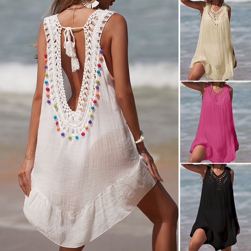 Robe courte ajourée pour femme - Cover Up Kaftan avis et prix