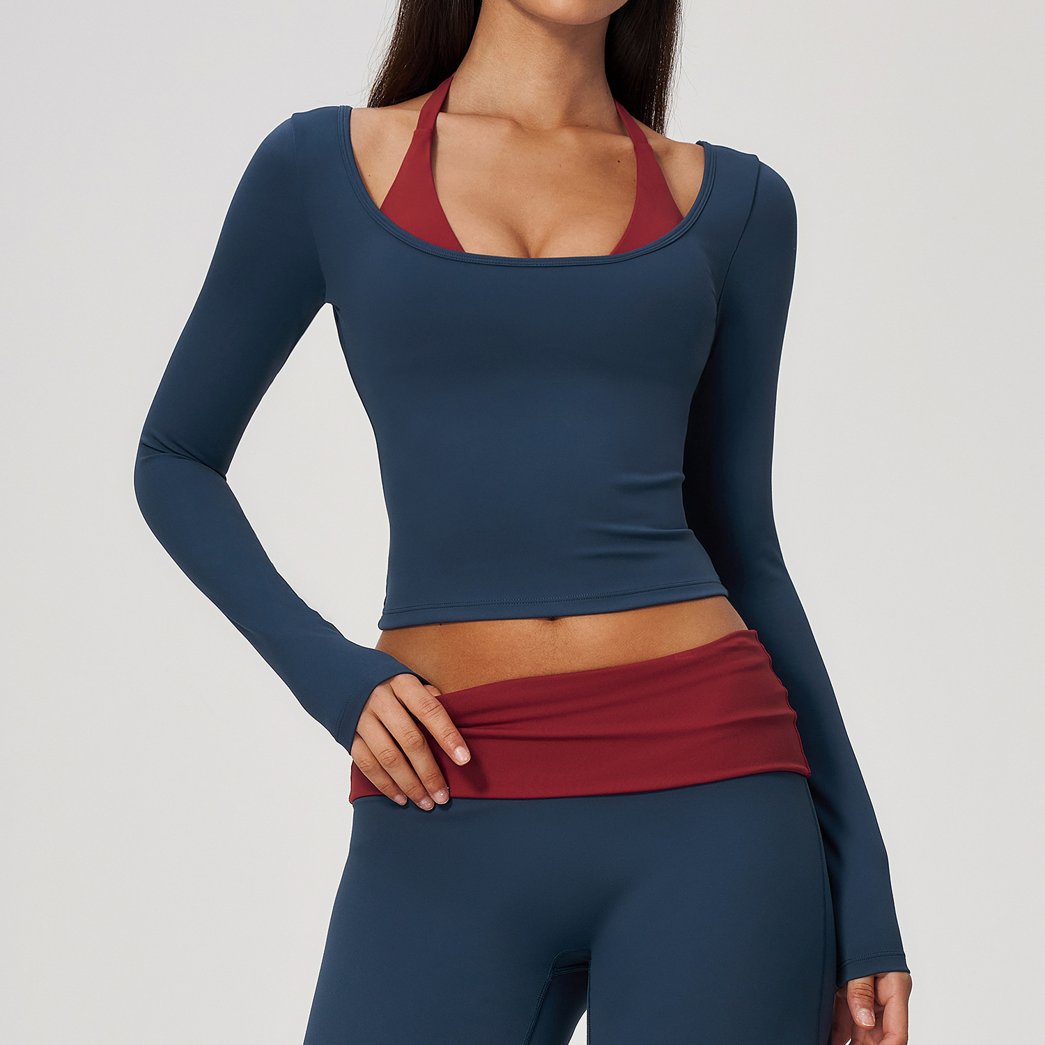 Haut de yoga à manches longues - Crop Top Crochet avis et prix